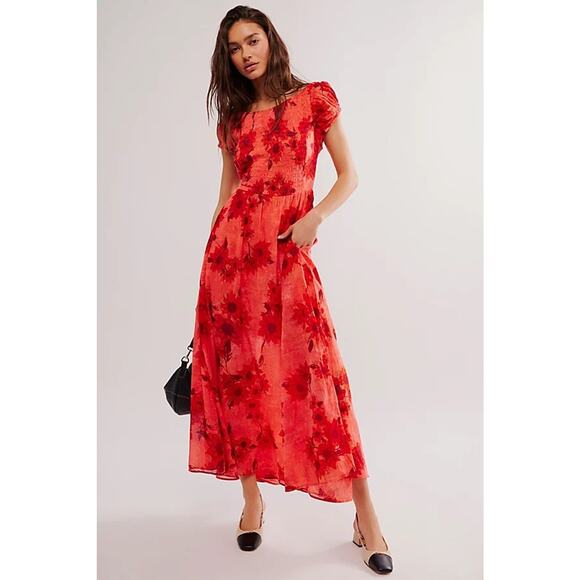 Free People Ultraviolet Dress in Strawberry Combo - Size Large - Picture 2 of 7